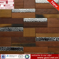 2016 new design hot sale shop wall mixed wood mosaic tile marble